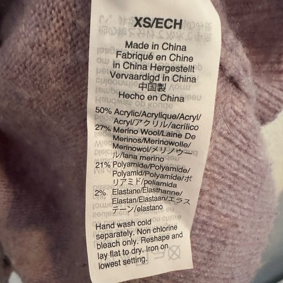 Madewell Sweater Women’s XS Purple Merino Wool V-Neck Bobble Dashwood Pullover - Picture 5 of 9